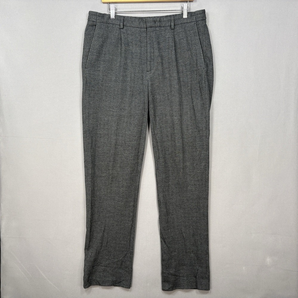 Brooks Brothers Regent 36x32 Fit 35x32 Herringbone Soft Wool Flannel Dress Pants